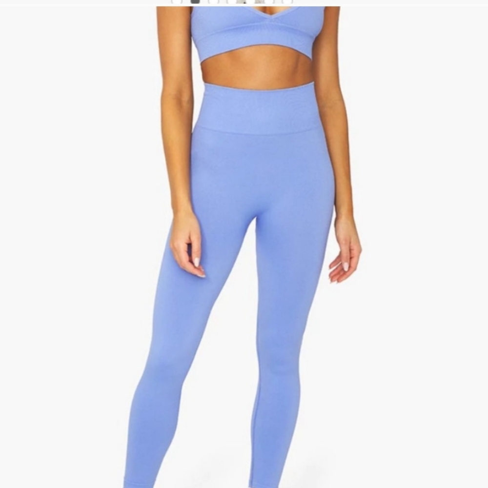 WeWoreWhat Seamless Leggings in Powder Blue NWT Size Small